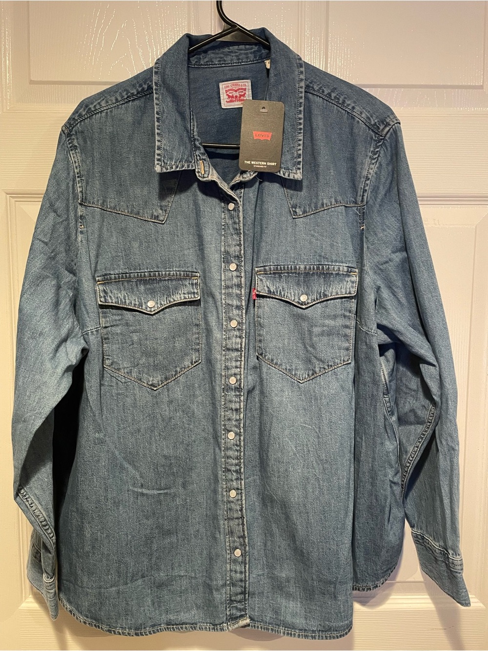 Levi's Light Blue Denim Western Button-Down Shirt